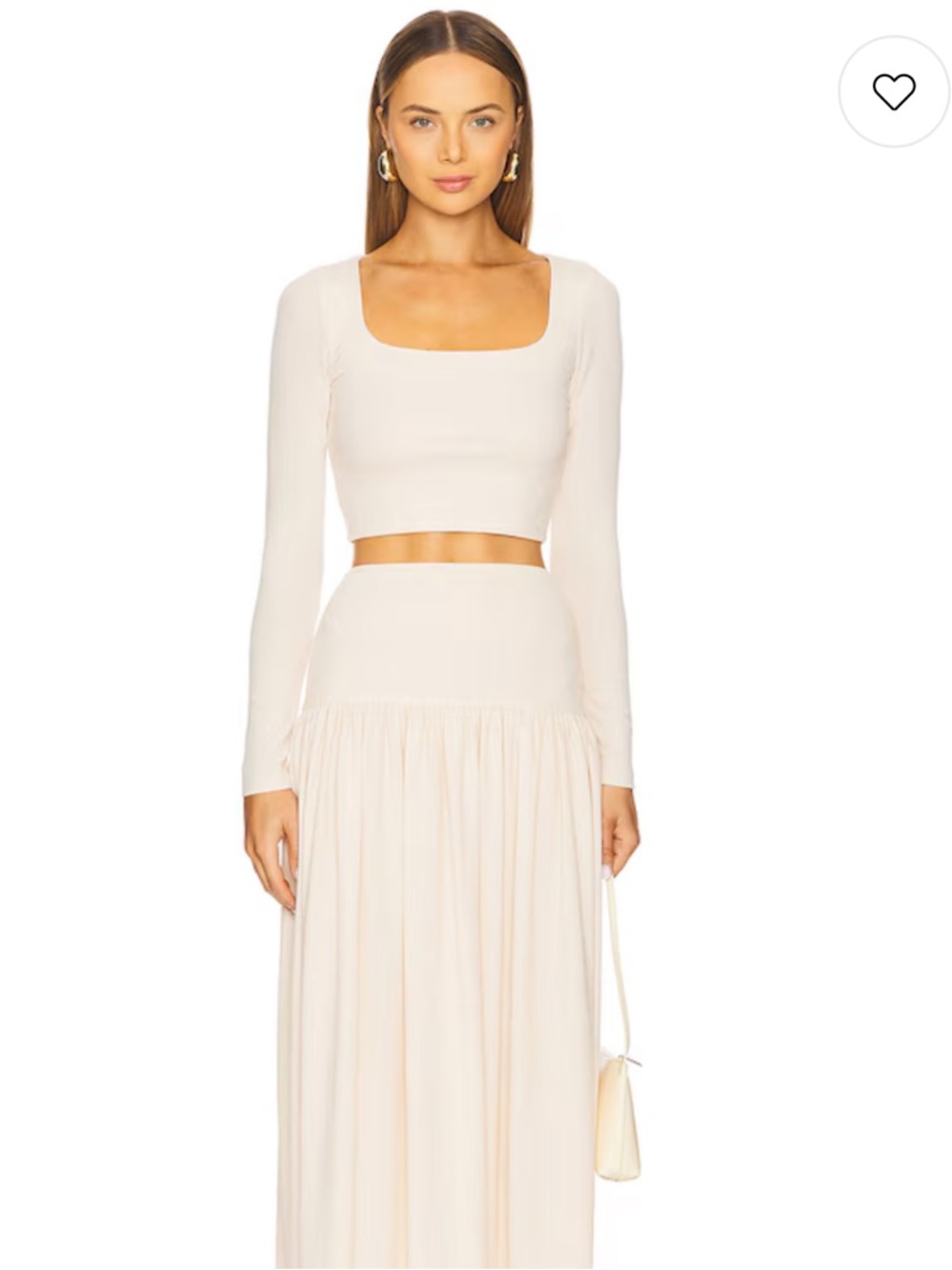 Elodie the Label Cleo Cropped Knit Top and Skirt in Ecru
